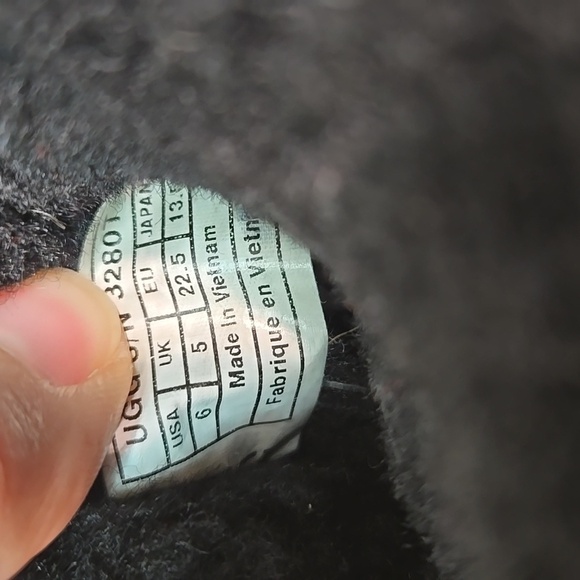 Ugg Australia Women 3280T Bow Back Leather sheepskin boots shoes sz 6 toddler - Picture 7 of 11